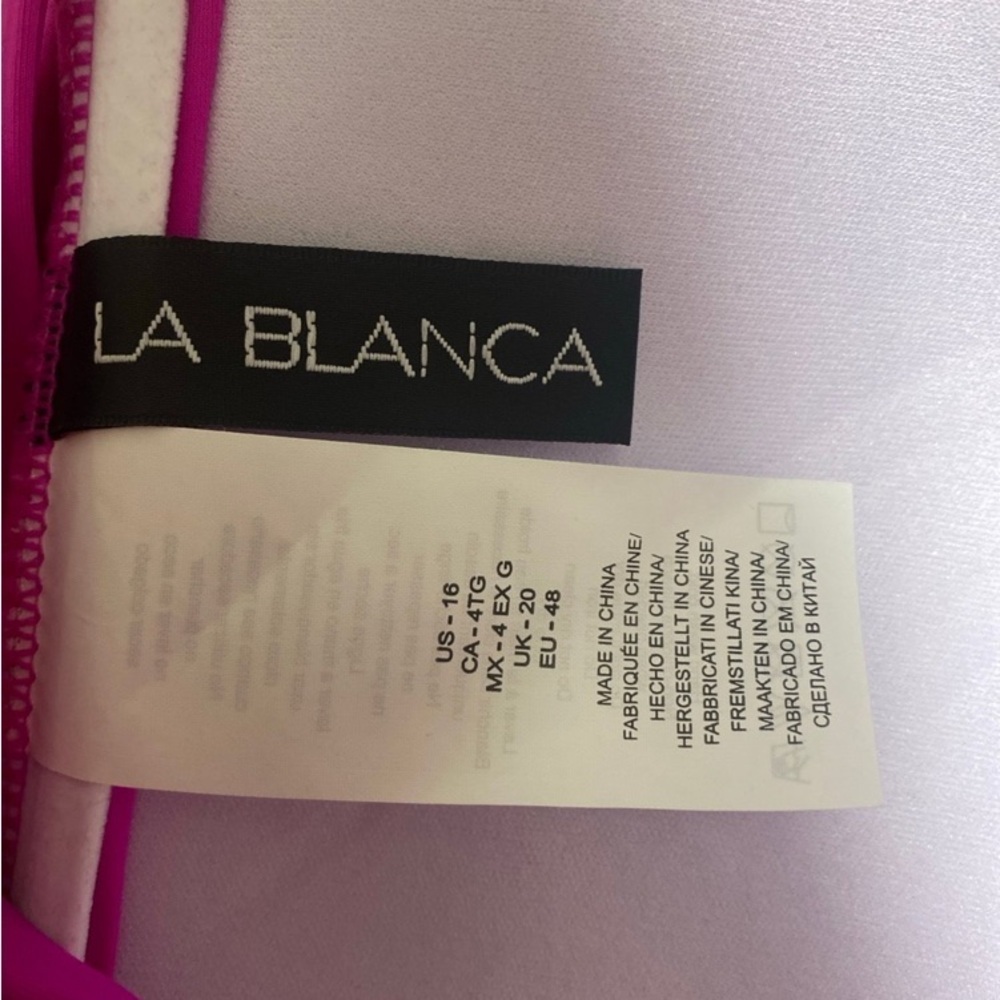 La Blanca Women's Island Goddess Bandeau One Piece Swimsuit NWT size 16 - Picture 9 of 11